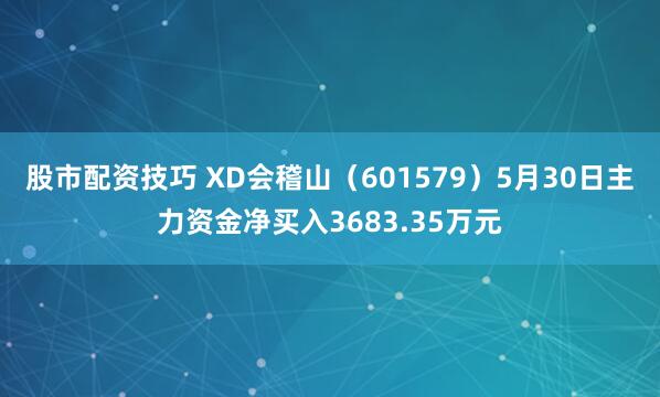股市配资技巧 XD会稽山（601579）5月30日主力资金净买入3683.35万元