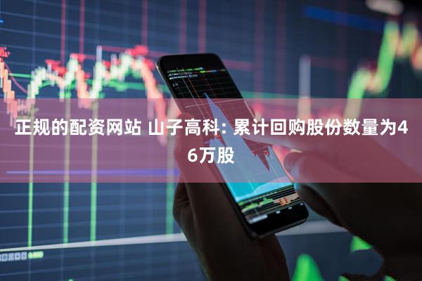 正规的配资网站 山子高科: 累计回购股份数量为46万股